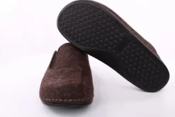 Fuß Bequem Herren Hausschuh Pantolette braun S23 602/01