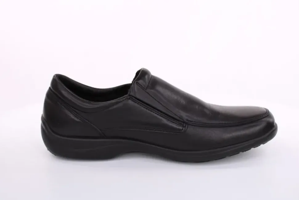Imac Herren Slipper Schlupfschuh Leder klassisch schwarz S13 350600