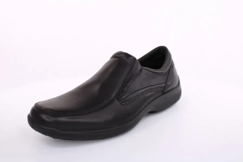 Imac Herren Slipper Schlupfschuh Leder klassisch schwarz S13 350600