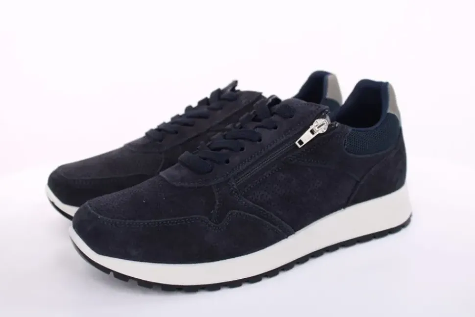 IMAC Herren Sneaker Halbschuh Leder blau S13 352061