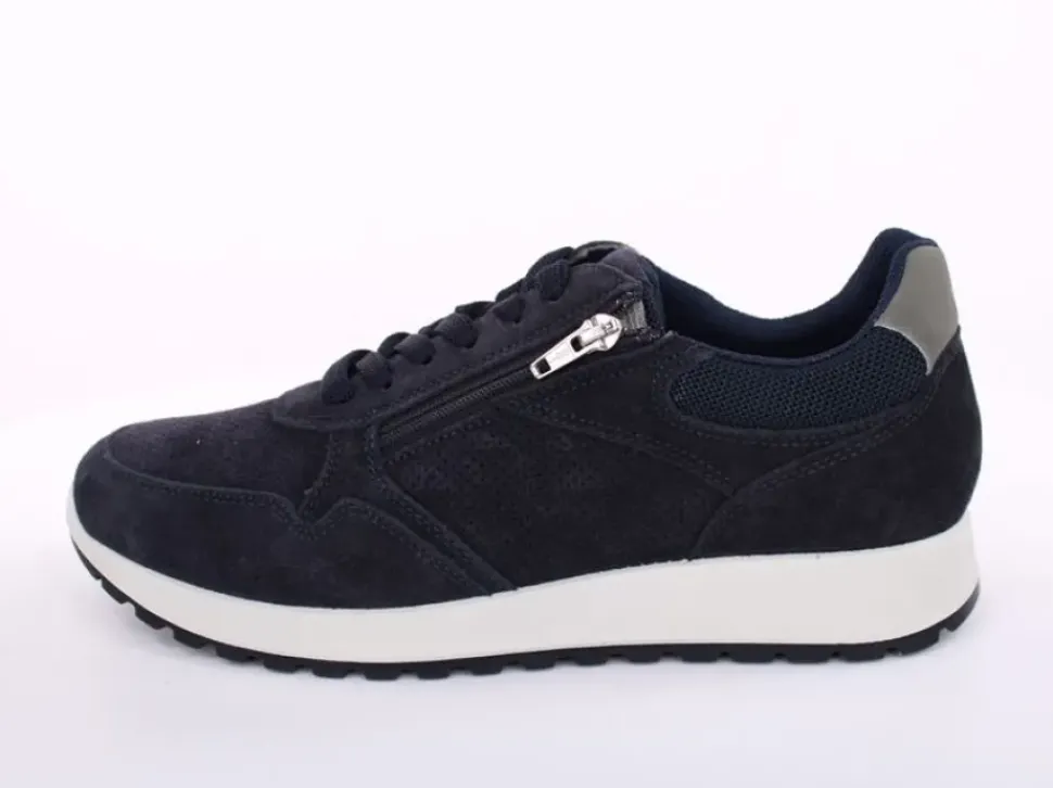 IMAC Herren Sneaker Halbschuh Leder blau S13 352061