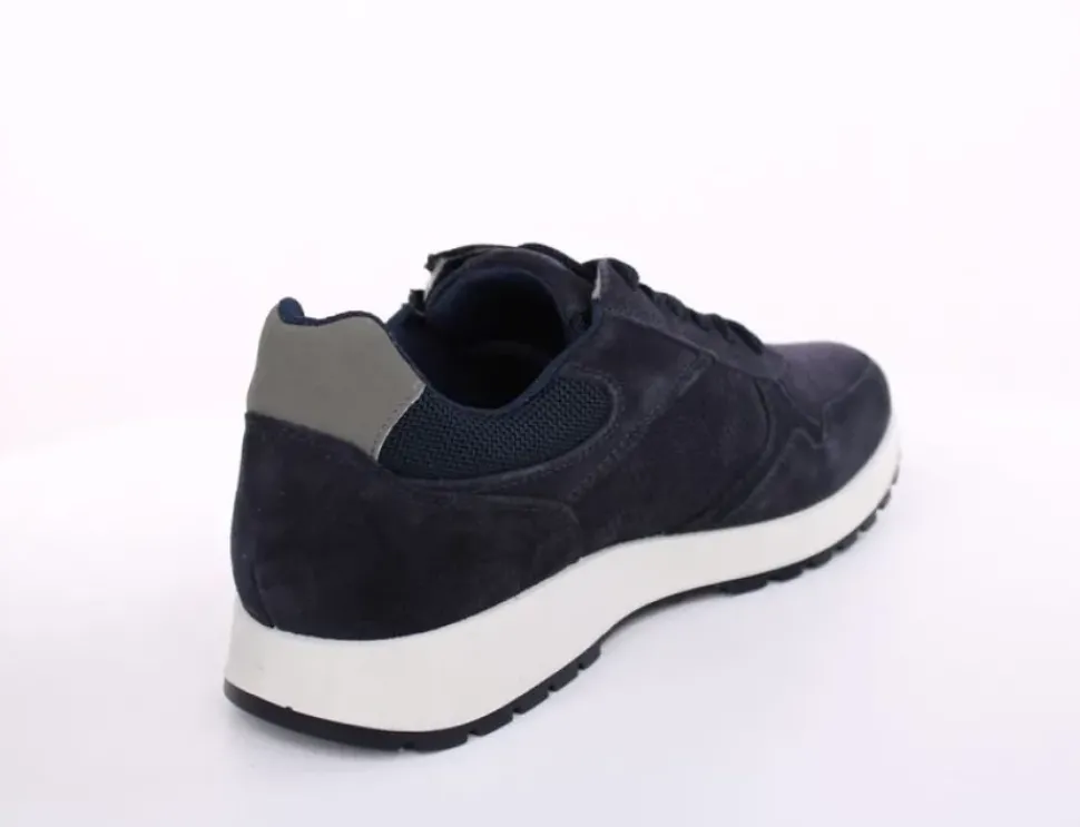IMAC Herren Sneaker Halbschuh Leder blau S13 352061