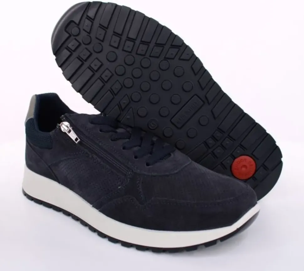 IMAC Herren Sneaker Halbschuh Leder blau S13 352061