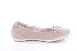 Imac Mädchen Ballerina Rauleder Blumenmotiv beige S13 380160