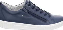 Jomos Damen Schnürhalbschuh Leder Reißverschluss NAVY 811399