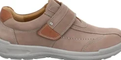 Jomos Herren Halbschuh Leder Klettverschluss COMFORT GRAU/BRAUN 419206