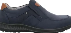 Jomos Herren Slipper Leder Extraweit BLAU 322358
