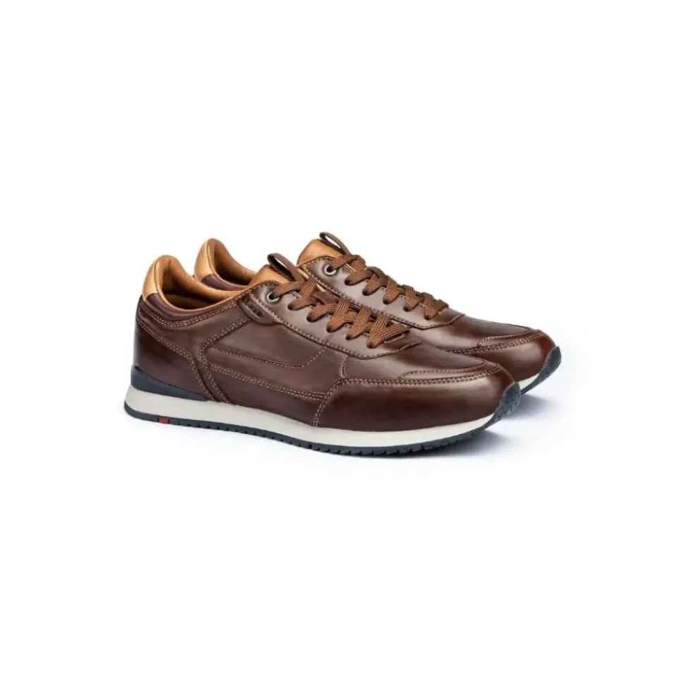 Lloyd Herren Sneaker EDITTA Schnürung Leder Variofootbed DUNKELBRAUN 24-903-04