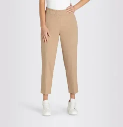 MAC CLEO SUMMER Chino Hose elastischer Bund beige blau S23 0400L304300