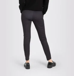 MAC JEANS EASY Smart Jersey- Hose Tunnelzug Ornament- Muster schwarz S23 0107L271000