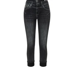 MAC JEANS Rich Slim Five- Pocket- Style umgeschlagener Saum grau S23 0389L576690