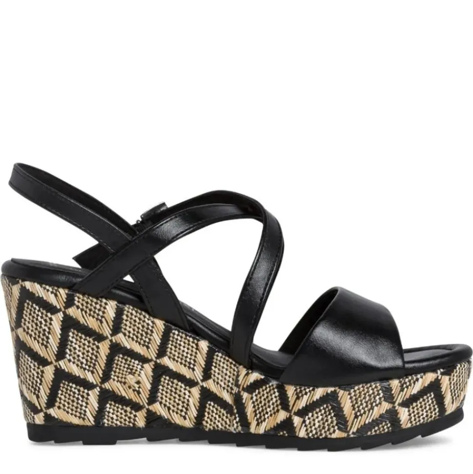 MARCO TOZZI Damen Sandalette Wedges Keilabsatz schwarz S12 2-2-28371-28