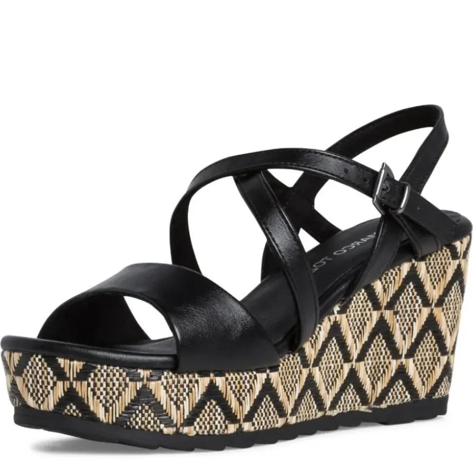 MARCO TOZZI Damen Sandalette Wedges Keilabsatz schwarz S12 2-2-28371-28