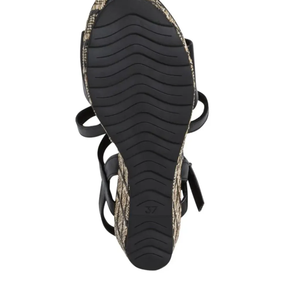 MARCO TOZZI Damen Sandalette Wedges Keilabsatz schwarz S12 2-2-28371-28