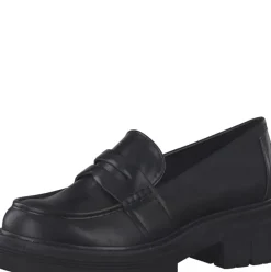 MARCO TOZZI Damen Slipper Loafer Blockabsatz schwarz S22 2-2-24700-29