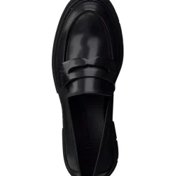 MARCO TOZZI Damen Slipper Loafer Blockabsatz schwarz S22 2-2-24700-29