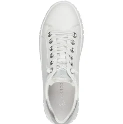 Marco Tozzi Damen Sneaker Vegan Plateausohle Wechselfußbett weiß S14 2-23717-41