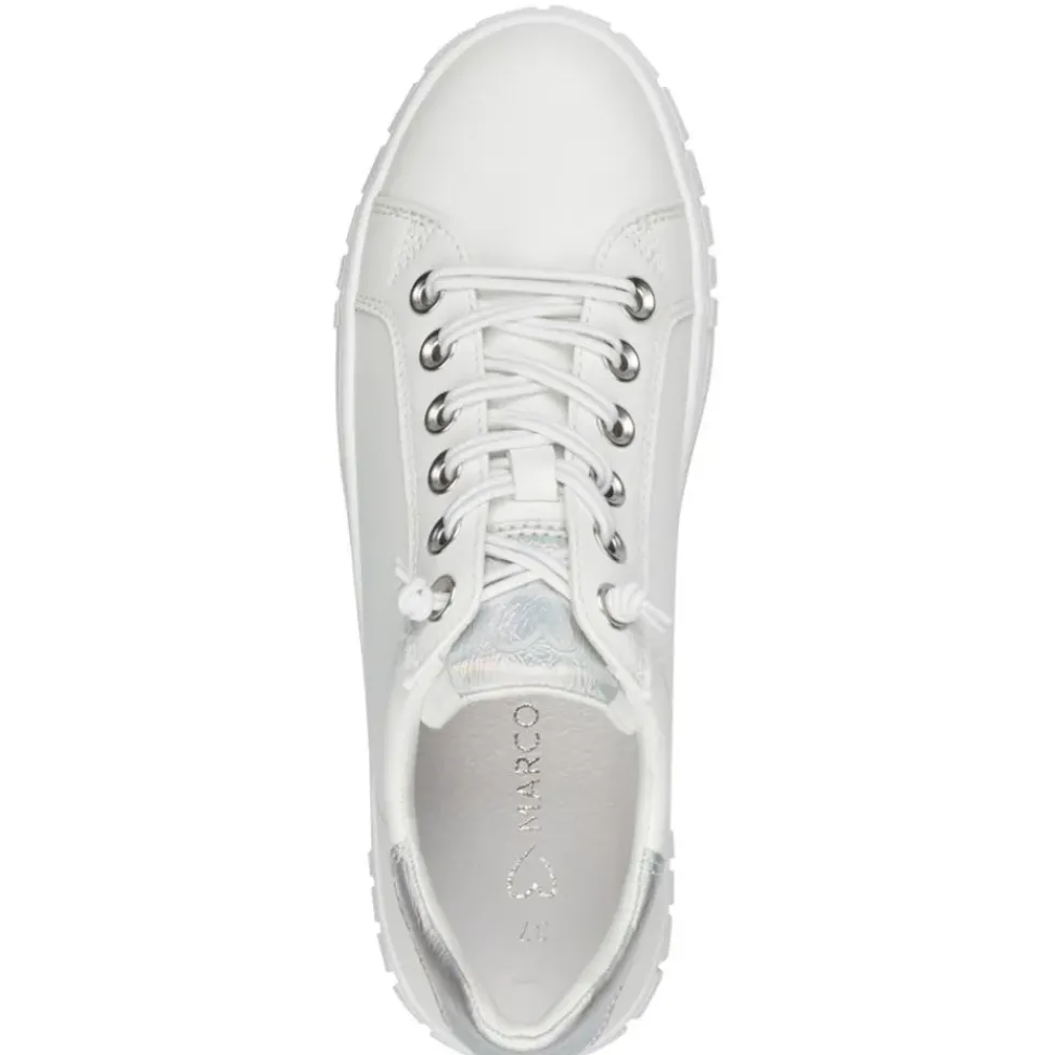 Marco Tozzi Damen Sneaker Vegan Plateausohle Wechselfußbett weiß S14 2-23717-41