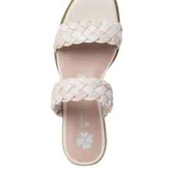 MARCO TOZZI GUIDO MARIA KRETSCHMER Lederpantolette geflochten beige S12  2-2-87110-28