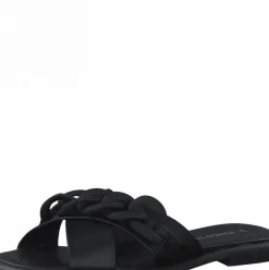 Marco Tozzi Pantolette Leder rosa schwarz S12  2-2-27121-28