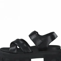Marco Tozzi Sandale Leder derbe Sohle schwarz S12 2-2-28786-28