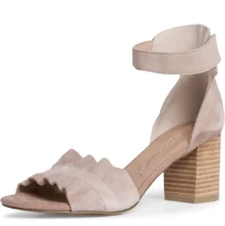 MARCO TOZZI Sandalette Leder Blockabsatz braun beige S12 2-2-28398-28