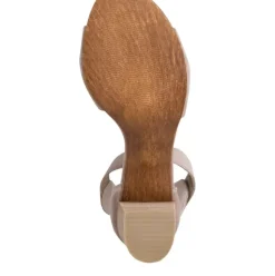 MARCO TOZZI Sandalette Leder Blockabsatz braun beige S12 2-2-28398-28