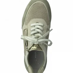 Marco Tozzi Sneaker weiß grün Reißverschluss 2-2-23732-28