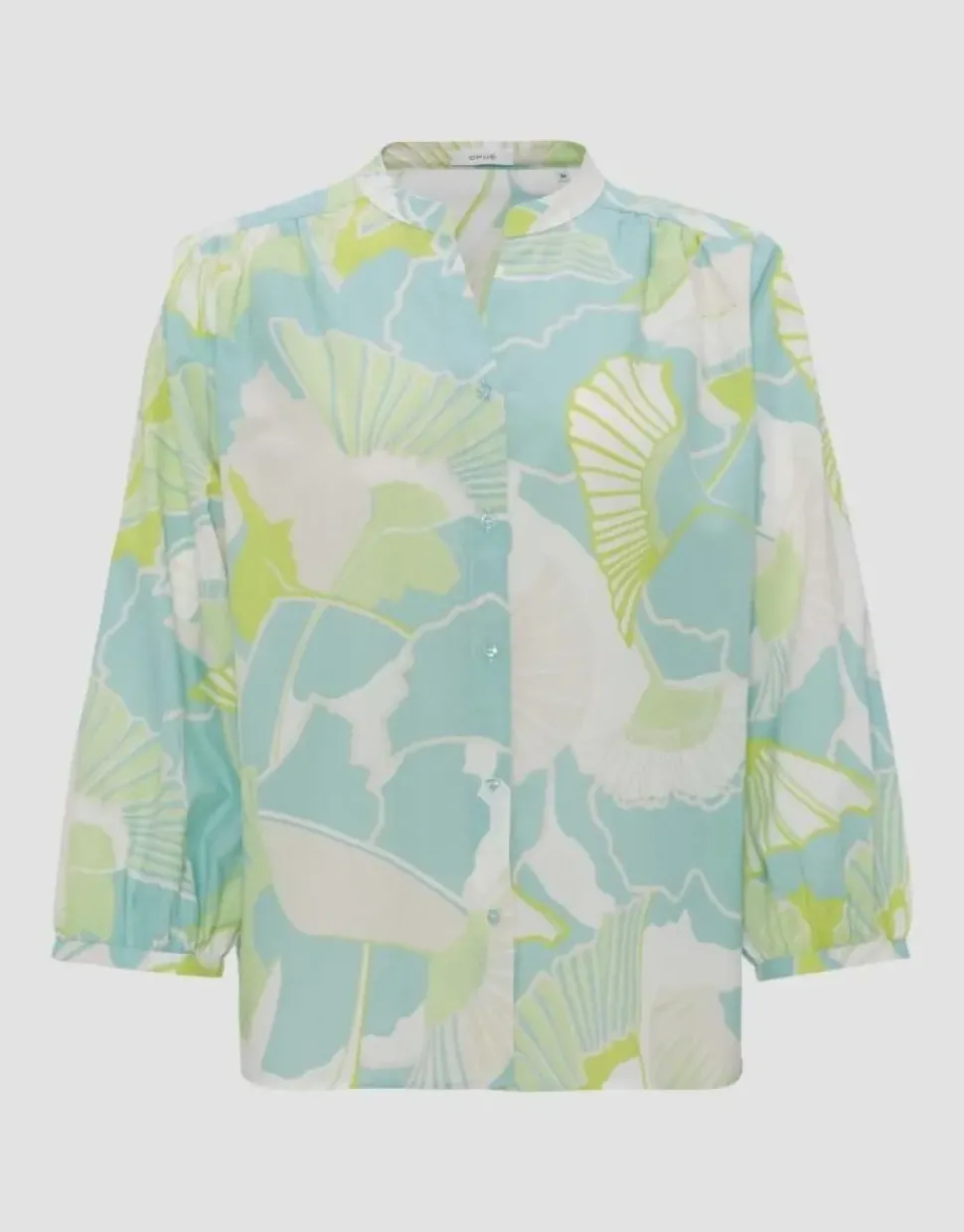OPUS Bluse FAOMI NATURE Loose aus BCI Cotton grün S14 10163812160254