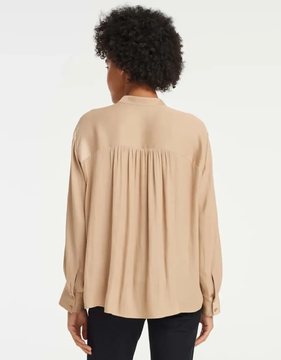 OPUS Bluse Fogeta schimmernd weite Silhouette beige S22 1012439415147