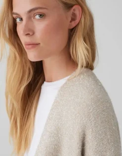OPUS Cardigan DAMETTA Glitzer- Details beige S24 10349811875100