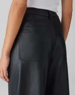 OPUS Culotte Lederoptik schwarz S24 10354210970296
