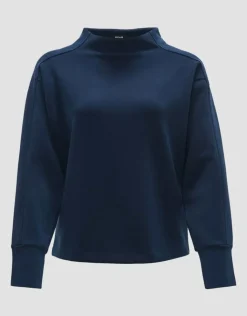 OPUS Damen Pullover Sweatshirt GALONINE Stehkragen Modalmix blau S15 1035394829100