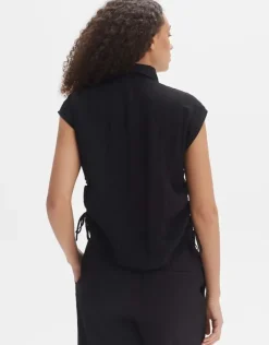 OPUS Hemdbluse FADRI Regular aus ECOVERO™ Viskose Mix schwarz S14 10285412273258