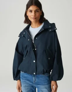 OPUS Jacke HILVI Loose mit wasserabweisender Oberfläche blau S1510375312913324