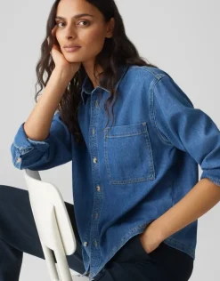 OPUS Jeansbluse FELYN blau S15 10383312978315