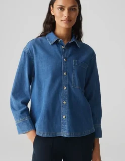 OPUS Jeansbluse FELYN blau S15 10383312978315