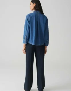 OPUS Jeansbluse FELYN blau S15 10383312978315