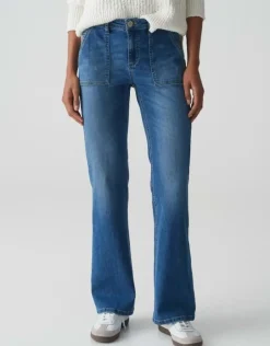 OPUS Jeans ELMA FLARED Low Rise blau S15 10372211992314