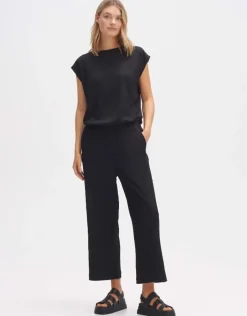 OPUS Jumpsuit MELTI Regular mit Struktur schwarz S14 1017865798255