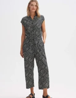 OPUS Jumpsuit Overall MARELLO Relaxed  Viskose schwarz S14 10288912301100