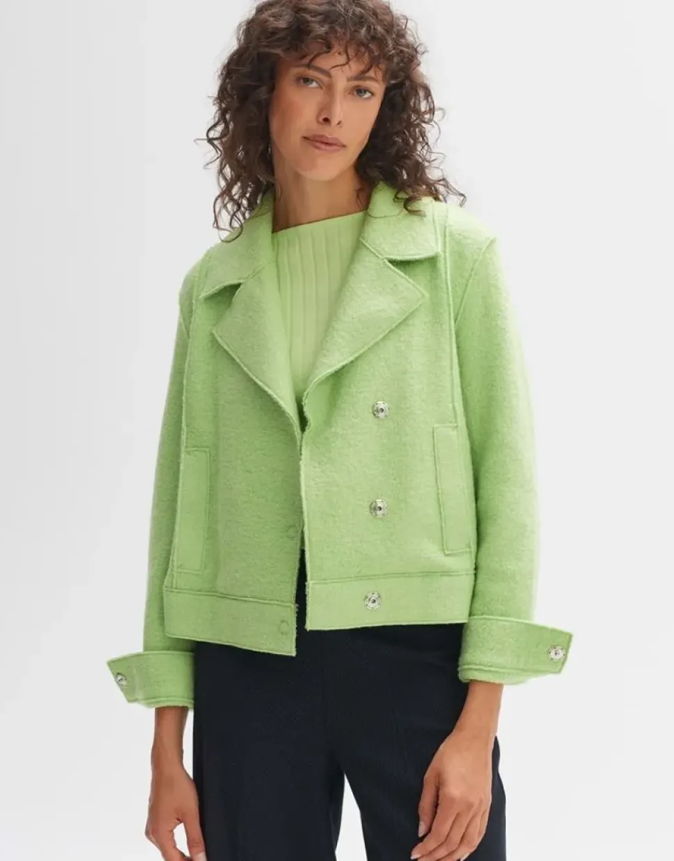 Opus Kurzjacke Humini raw in grün S23 1020250884100