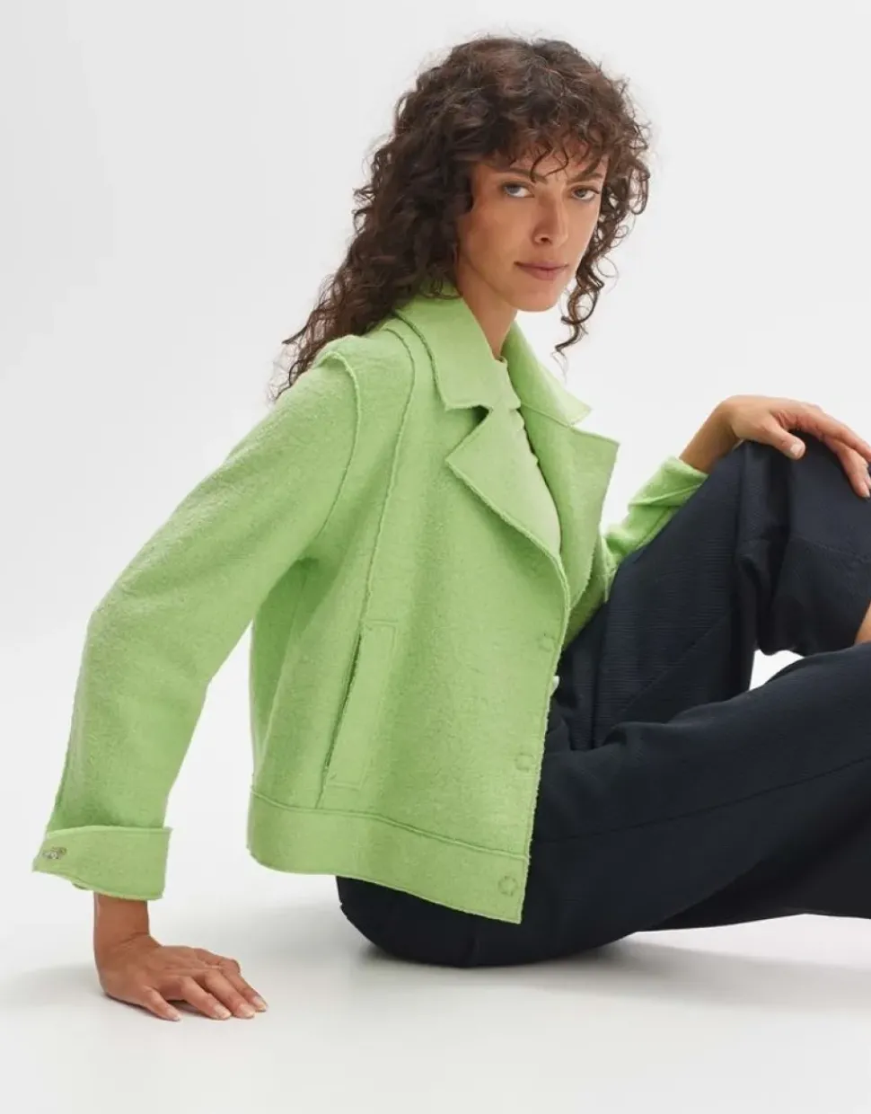 Opus Kurzjacke Humini raw in grün S23 1020250884100