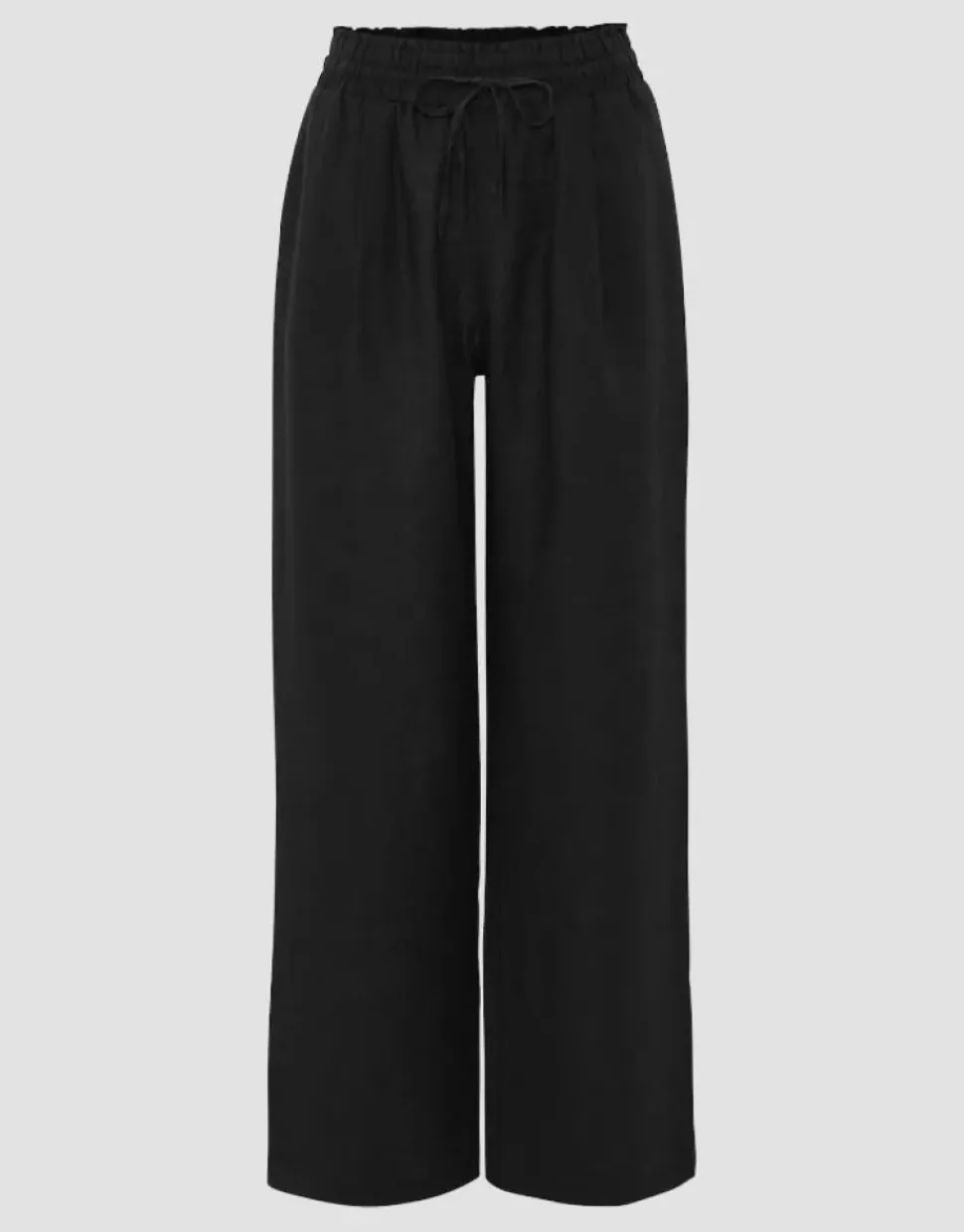 OPUS Leinenhose MAROU Wide Bundfalten schwarz S14 10178210671100