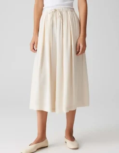 OPUS Midirock RONNA in luftig leichter A-Linie Creme S15 10400113071316