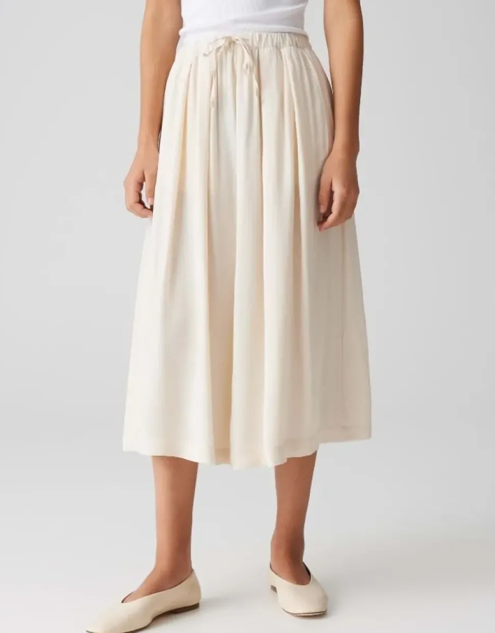 OPUS Midirock RONNA in luftig leichter A-Linie Creme S15 10400113071316