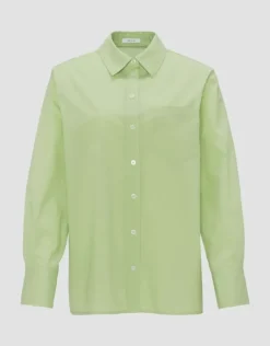 OPUS Oversize Bluse Fabino aus BCI Cotton grün S14 1024709323100