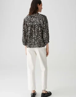 OPUS Printbluse FAMELIA schwarz/beige S15 10397513054100