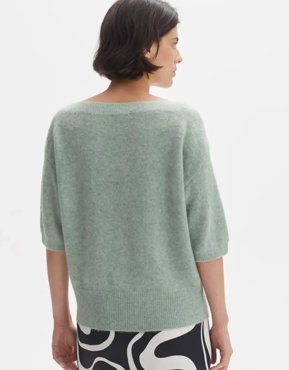 OPUS Pullover PUSITY Oversize Mohair grün S24 10299612559100