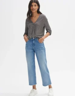 OPUS Shirt SANNAH MINIMAL Regular ECOVERO™ Viskose  blau S14 10094012014100